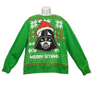 Star Wars Darth Vader MERRY SITHMAS Ugly Christmas Sweatshirt Size L WORN ONCE